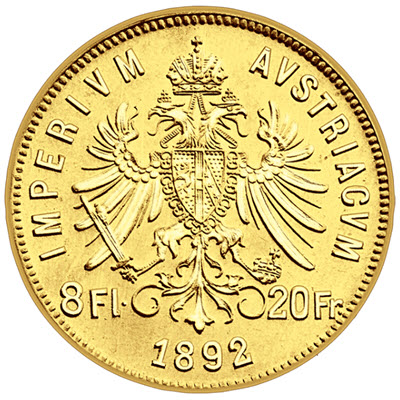 20 avstrijskih frankov - 8 florinov