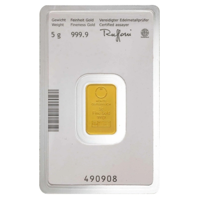 5g zlata - Kinebar | Münze Österreich
