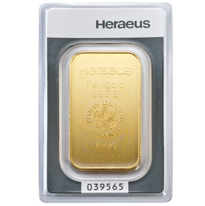 100g zlata | Heraeus (pokličite za razpoložljivost)