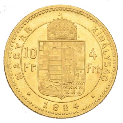 10 madžarskih frankov - 4 forinti