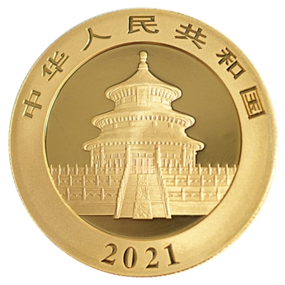 1g zlata | Kitajska panda 2021.