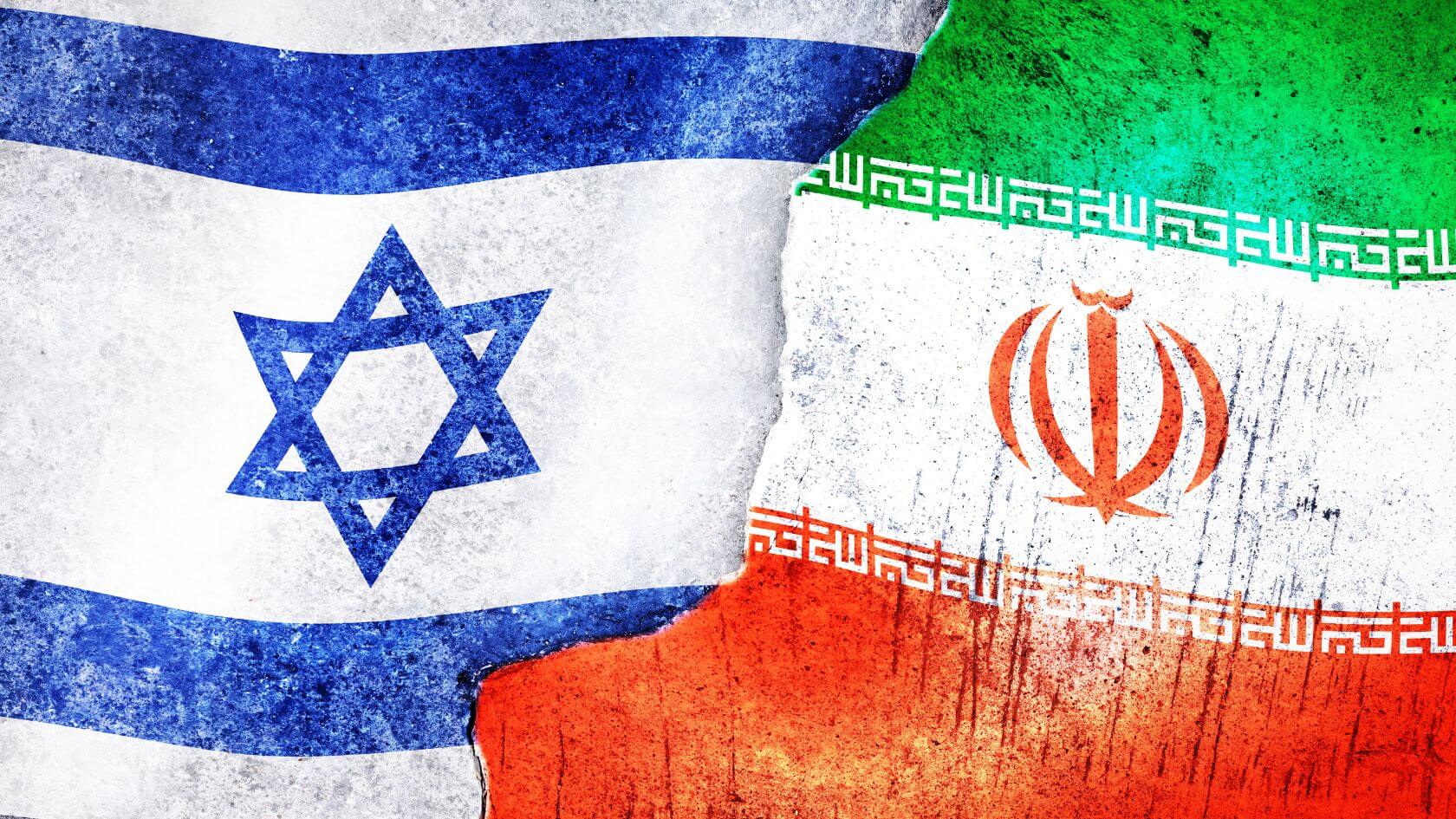 Izrael Iran zastave